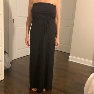 Womens strapless black sundress